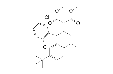 Dimethyl (E)-2-(4-(4-tert-butylphenyl)-1-(2,6-dichlorophenyl)-4-iodobut-3-en-2-yl)malonate