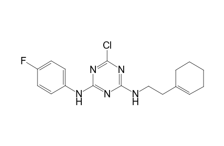 6-Chloro-N-(2-cyclohex-1-enyl-ethyl)-N'-(4-fluoro-phenyl)-[1,3,5]triazine-2,4-diamine