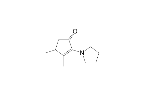 3,4-Dimethyl-2-(1-pyrrolidinyl)-1-cyclopent-2-enone