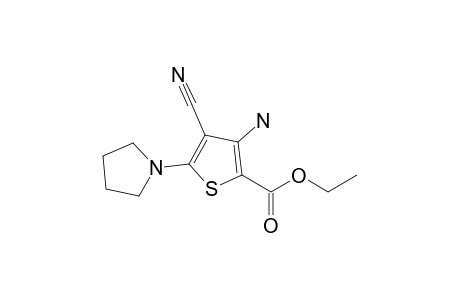 Ethyl 3-amino-4-cyano-5-(1-pyrrolidinyl)-2-thiophenecarboxylate