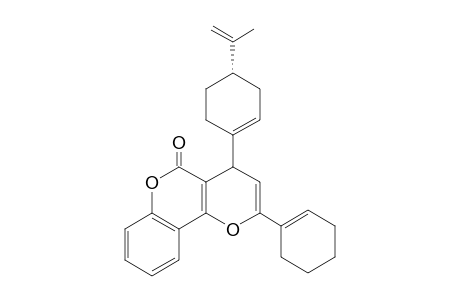 2-(Cyclohex-1-en-1-yl)-4-((S)-4-(prop-1-en-2-yl)cyclohex-1-en-1-yl)-4H,5H-pyrano[3,2-c]chromen-5-one