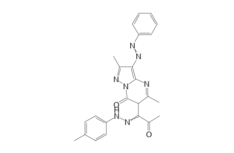 2,7-Dimethyl-8-phenylazo-3-[(N-(4-methylphenyl)-2-oxo-propane-hydrazonoyl)]-pyrazolo-[1,5-a]pyrimidin-4(3H)-one