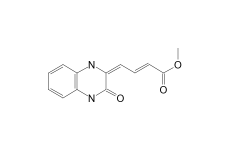 2-Butenoic acid, 4-(3,4-dihydro-3-oxo-2(1H)-quinoxalinylidene)-, methyl ester, (E,E)-