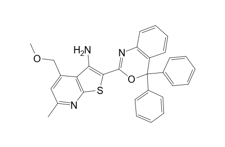 2-(4,4-Diphenyl-4H-3,1-benzoxazin-2-yl)-4-(methoxymethyl)-6-methylthieno[2,3-b]pyridin-3-amine