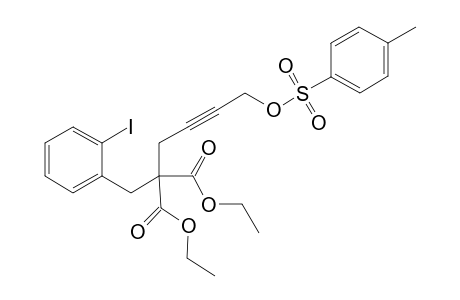 1-(2-Iodopheny)-6-tosyloxy-2,2-di(ethoxycarbonyl)hex-4-yne