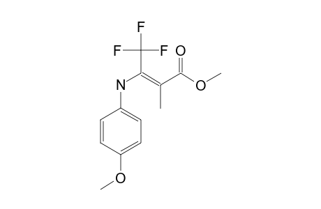 METHYL-4,4,4-TRIFLUORO-3-(4-METHOXYANILINO)-2-METHYL-2-BUTENOATE;Z-ENAMINO-TAUTOMER