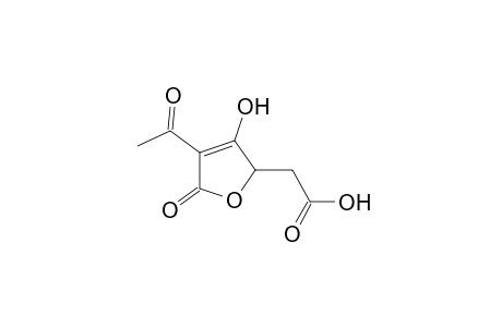 4-acetyl-2,5-dihydro-3-hydroxy-5-oxo-2-furanacetic acid