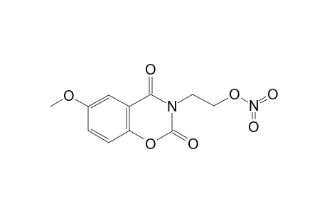 nitric acid 2-(2,4-diketo-6-methoxy-1,3-benzoxazin-3-yl)ethyl ester