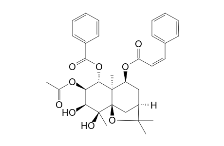 (1R,2S,3S,4S,5R,7R,9S,10R)-2-Acetoxy-1-benzoyloxy-9-cis-cinnamoyloxy-3,4-dihydroxydihydro-.beta.-agarofuran