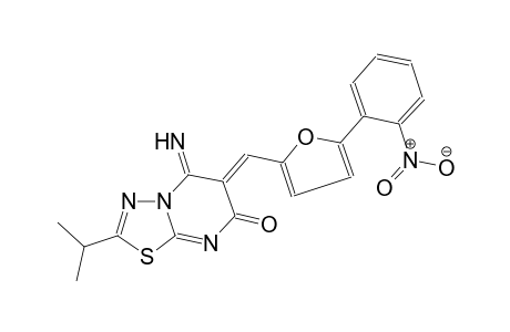 7H-[1,3,4]thiadiazolo[3,2-a]pyrimidin-7-one, 5,6-dihydro-5-imino-2-(1-methylethyl)-6-[[5-(2-nitrophenyl)-2-furanyl]methylene]-, (6Z)-