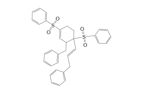 Benzene, 1,1'-[[3-(phenylmethyl)-4-(3-phenyl-1-propenyl)-1-cyclohexene-1,4-diyl]bis(sulfonyl)]bis-, [3.alpha.,4.beta.,4(E)]-(.+-.)-