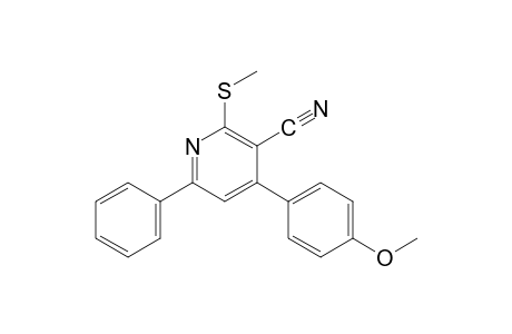 4-(p-methoxyphenyl)-2-(methylthio)-6-phenylnicotinonitrile