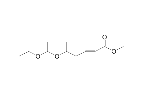 2-Hexenoic acid, 5-(1-ethoxyethoxy)-, methyl ester, [R*,S*-(E)]-(.+-.)-