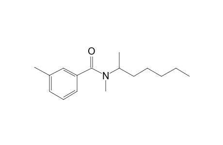 Benzamide, 3-methyl-N-methyl-N-(hept-2-yl)-