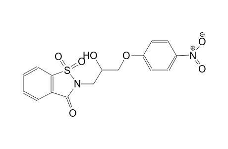 1,2-benzisothiazol-3(2H)-one, 2-[2-hydroxy-3-(4-nitrophenoxy)propyl]-,1,1-dioxide