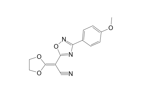 2-(1,3-Dioxolan-2-ylidene)-2-[3-(4-methoxyphenyl)-1,2,4-oxadiazol-5-yl]acetonitrile