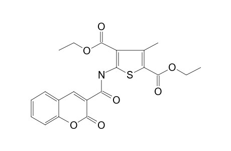 Diethyl 5-[(coumarin-3-ylcarbonyl)amino]-3-methyl-2,4-thiophenedicarboxylate