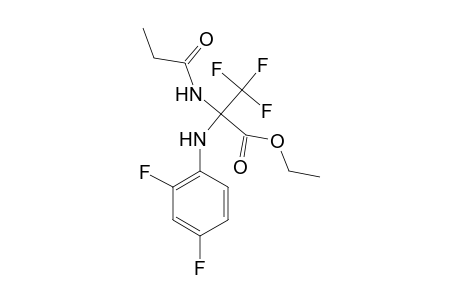 Ethyl 2-(2,4-difluoroanilino)-3,3,3-trifluoro-2-propionamidopropionate