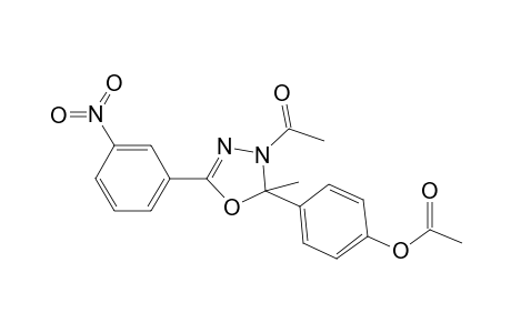 4-[3-acetyl-2-methyl-5-(3-nitrophenyl)-2,3-dihydro-1,3,4-oxadiazol-2-yl]phenyl acetate
