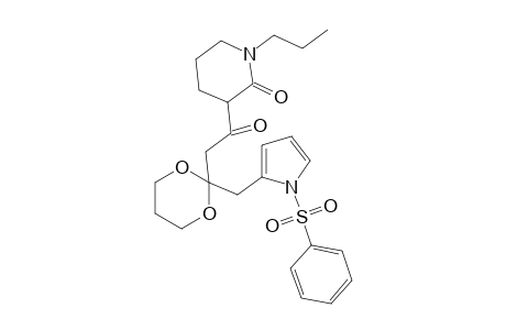 1-(2-Oxo-1-propyl-3-piperidyl)-4-(1-phenylsulfonyl-2-pyrrolyl)-1,3-butanedione 3-trimethylene acetal