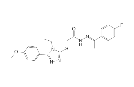 acetic acid, [[4-ethyl-5-(4-methoxyphenyl)-4H-1,2,4-triazol-3-yl]thio]-, 2-[(E)-1-(4-fluorophenyl)ethylidene]hydrazide