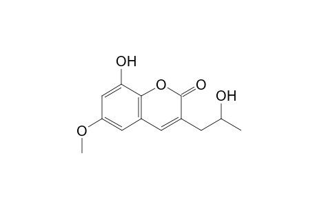 8-hydroxy-3-(2-hydroxypropyl)-6-methoxy-coumarin