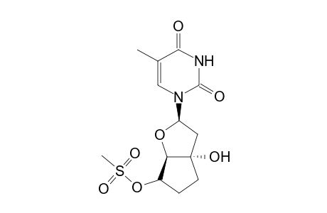 1-[2'-Deoxy-5'-O-(methylsulfonyl)-3',5'-ethano-.beta.-D-ribofuranosyl]thymine