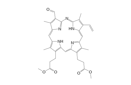 Azaspirographis porphyrin-7-carbaldehyde [2,7,12,18-tetrmethyl-8-(ethenyl)-3-formyl-13,17-bis(2-methoxycarbonylethyl)-22H,24H-porphine]