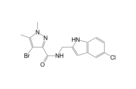 4-bromo-N-[(5-chloro-1H-indol-2-yl)methyl]-1,5-dimethyl-1H-pyrazole-3-carboxamide