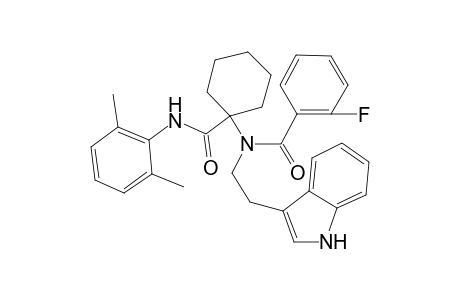 N-[1-[(2,6-dimethylanilino)-oxomethyl]cyclohexyl]-2-fluoro-N-[2-(1H-indol-3-yl)ethyl]benzamide