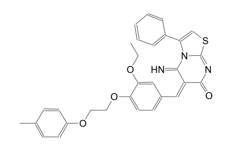 (6E)-6-{3-ethoxy-4-[2-(4-methylphenoxy)ethoxy]benzylidene}-5-imino-3-phenyl-5,6-dihydro-7H-[1,3]thiazolo[3,2-a]pyrimidin-7-one