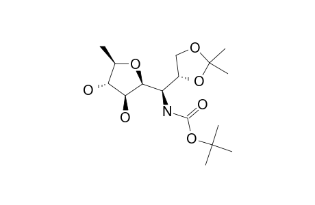 (2S,3R,4R,5R,1'R,2'S)-2-(1'-TERT.-BUTOXYCARBONYLAMINO-2',3'-O-ISOPROPYLIDENEDIOXYPROPYL)-3,4-DIHYDROXY-5-METHYLTETRAHYDROFURAN