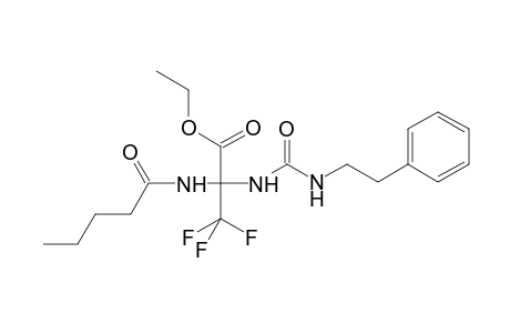 Ethyl 3,3,3-trifluoro-2-pentanamido-2-{[(2-phenylethyl)carbamoyl]amino}propanoate