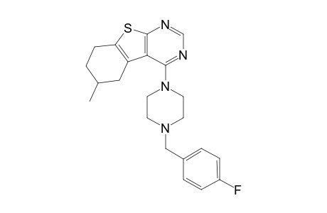 4-[4-(4-Fluorobenzyl)-1-piperazinyl]-6-methyl-5,6,7,8-tetrahydro[1]benzothieno[2,3-D]pyrimidine