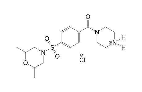 piperazinium, 1-[4-[(2,6-dimethyl-4-morpholinyl)sulfonyl]benzoyl]-, chloride