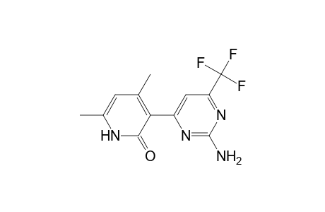 2(1H)-pyridinone, 3-[2-amino-6-(trifluoromethyl)-4-pyrimidinyl]-4,6-dimethyl-