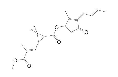 Cyclopropanecarboxylic acid, 3-(3-methoxy-2-methyl-3-oxo-1-propenyl)-2,2-dimethyl-, 3-(2-butenyl)-2-methyl-4-oxo-2-cyclopenten-1-yl ester, [1R-[1.alpha.[S*(Z)],3.beta.(E)]]-