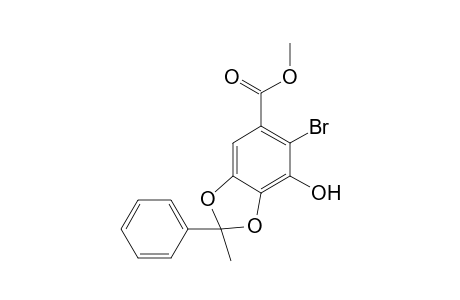 Methyl 2-bromo-3-hydroxy-4,5-(methylphenylmethenedioxy)benzoate