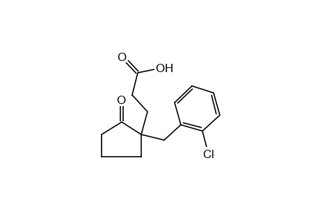 1-(o-chlorobenzyl)-2-oxocyclopentanepropionic acid