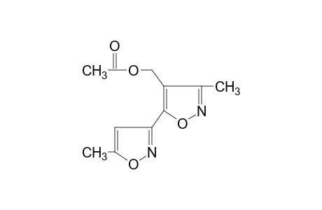 3-methyl-5-(5-methyl-3-isoxazolyl)-4-isoxazolemethanol, acetate (ester)