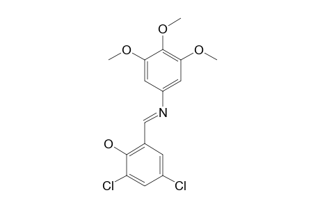 2,4-dichloro-6-[N-(3,4,5-trimethoxyphenyl)formimidoyl]phenol