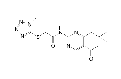 acetamide, 2-[(1-methyl-1H-tetrazol-5-yl)thio]-N-(5,6,7,8-tetrahydro-4,7,7-trimethyl-5-oxo-2-quinazolinyl)-