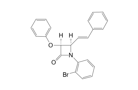 (+-)-cis-1-(2-bromophenyl)-3-phenoxy-4(E)-strylazetidin-2-one