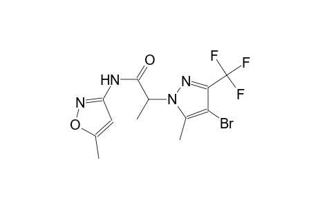 2-[4-bromo-5-methyl-3-(trifluoromethyl)-1H-pyrazol-1-yl]-N-(5-methyl-3-isoxazolyl)propanamide