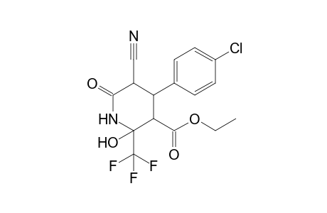 4-(4-Chlorophenyl)-5-cyano-2-hydroxy-6-keto-2-(trifluoromethyl)nipecotic acid ethyl ester