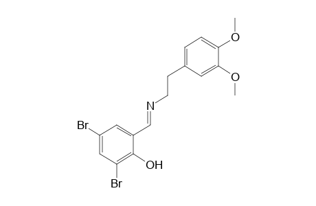 4,6-dibromo-2-[N-(3,4-dimethoxyphenethyl)formimidoyl]phenol
