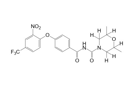 2,6-dimethyl-N-{p-[(2-nitro-alpha,alpha,alpha-trifluoro-p-tolyl)oxy]benzoyl}-4-morpholinecarboxamide