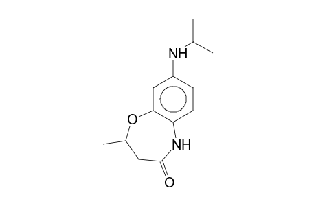 3-Isopropylamino-6-methyl-6,7-dihydro-9H-5-oxa-9-azabenzocyclohepten-8-one