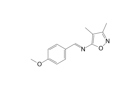 3,4-dimethyl-5-[(p-methoxybenzylidene)amino]isoxazole