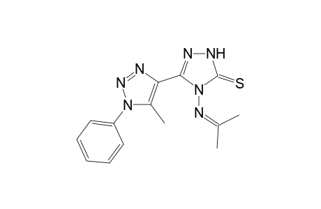 3-(5-Methyl-1-phenyl-1H-1,2,3-triazol-4-yl)-4-(propan-2-ylideneamino)-1H-1,2,4-triazole-5(4H)-thione